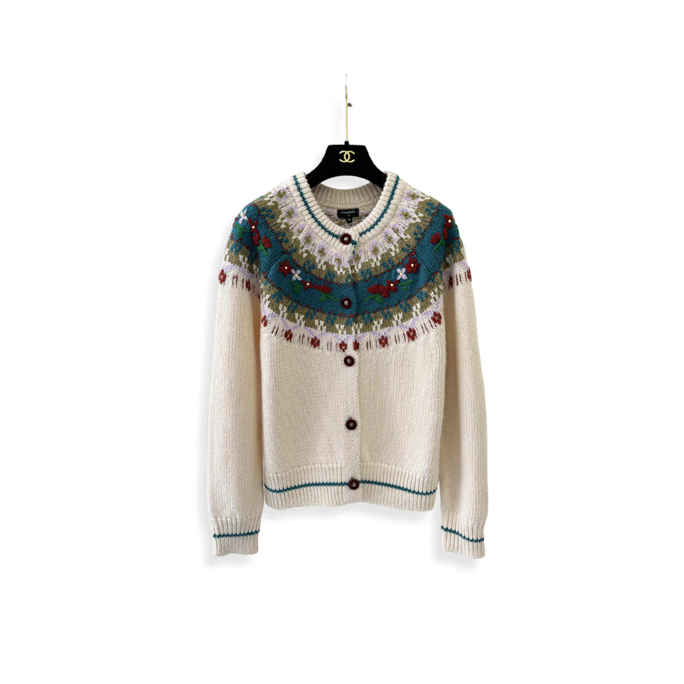 CHANEL CREW NECK CARDIGAN 